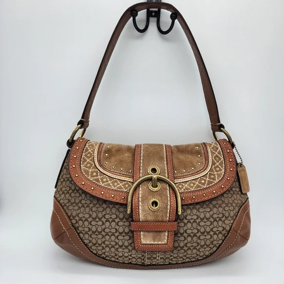 Coach 11517 Soho Signature Vintage Y2K Studded Southwest Shoulder Bag - Picture 2 of 13